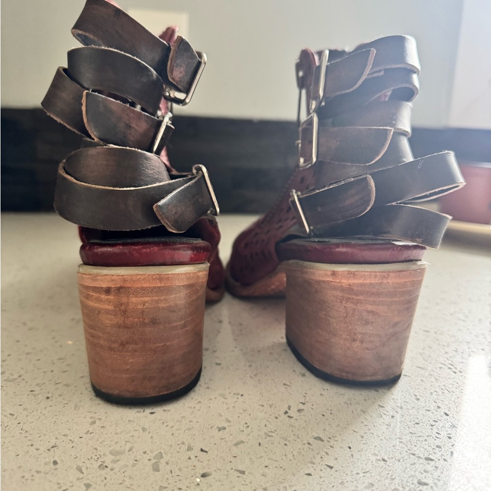 Freebird by Steven Dahlia Celestial Ankle Boots with Woven Leather - Picture 4 of 4